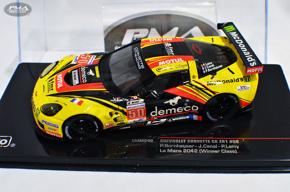 JULIEN CANAL, PATRICK BORNHAUSER, PEDRO LAMY 2012 LARBRE COMPETITION CHEVROLET CORVETTE C6 ZR1 1:43
